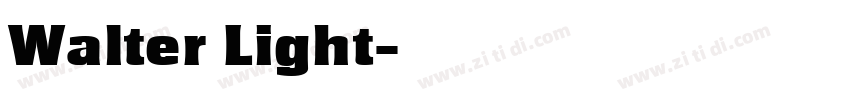Walter Light字体转换